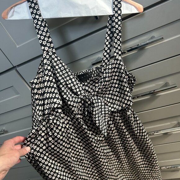 Hatch Black and White Floral Sleeveless Maternity Jumpsuit - Picture 1 of 3